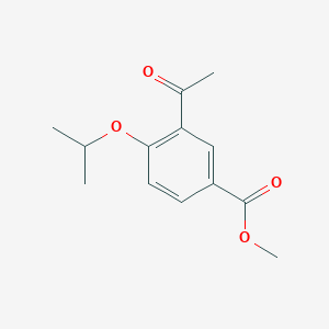 molecular formula C13H16O4 B1612010 Methyl 3-acetyl-4-isopropoxybenzoate CAS No. 259147-67-6