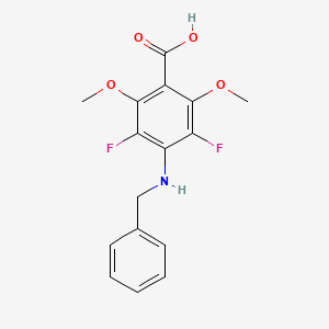 molecular formula C16H15F2NO4 B1612011 4-(Benzylamino)-3,5-difluoro-2,6-dimethoxybenzoic acid CAS No. 651734-52-0