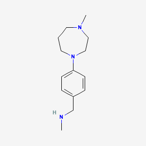 molecular formula C14H23N3 B1612014 N-methyl-4-(4-methylperhydro-1,4-diazepin-1-yl)benzylamine CAS No. 910037-07-9