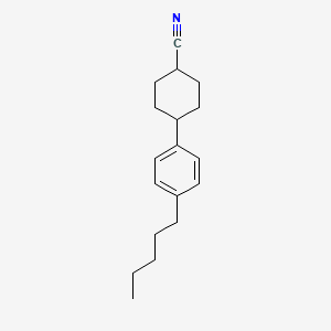 4-(4-Pentylphenyl)cyclohexane-1-carbonitrile