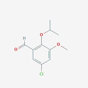 molecular formula C11H13ClO3 B1612030 5-Chloro-2-isopropoxy-3-methoxybenzaldehyde CAS No. 827593-20-4