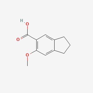 molecular formula C11H12O3 B1612034 6-methoxy-2,3-dihydro-1H-indene-5-carboxylic acid CAS No. 77366-70-2
