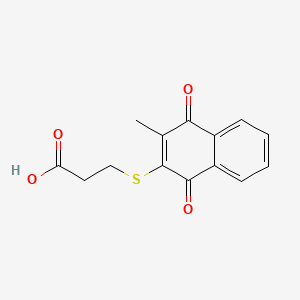 3-[(3-Methyl-1,4-dioxo-1,4-dihydronaphthalen-2-yl)sulfanyl]propanoic acid