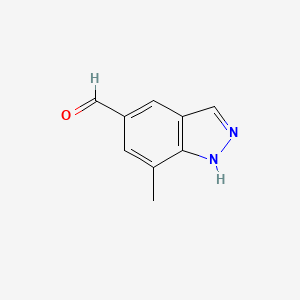 molecular formula C9H8N2O B1612042 7-Methyl-1H-indazole-5-carbaldehyde CAS No. 635712-40-2