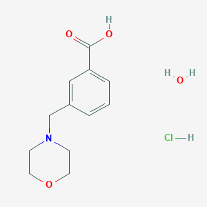 molecular formula C12H18ClNO4 B1612045 3-(Morpholin-4-ylmethyl)benzoic acid hydrochloride hydrate CAS No. 857283-67-1