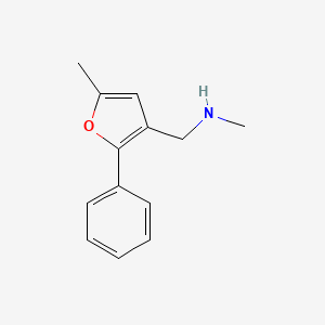 molecular formula C13H15NO B1612048 N-methyl-1-(5-methyl-2-phenylfuran-3-yl)methanamine CAS No. 869901-18-8
