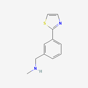 molecular formula C11H12N2S B1612052 N-甲基-3-(1,3-噻唑-2-基)苄胺 CAS No. 892501-89-2
