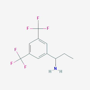 molecular formula C11H11F6N B1612053 1-[3,5-双(三氟甲基)苯基]丙-1-胺 CAS No. 685503-45-1