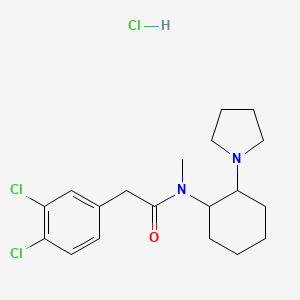 molecular formula C19H26Cl2N2O B1612067 2-(3,4-dichlorophenyl)-N-methyl-N-(2-pyrrolidin-1-ylcyclohexyl)acetamide;hydrochloride CAS No. 67198-19-0