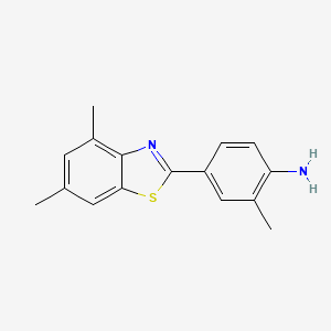 molecular formula C16H16N2S B1612071 4-(4,6-Dimethyl-1,3-benzothiazol-2-yl)-2-methylaniline CAS No. 5855-93-6