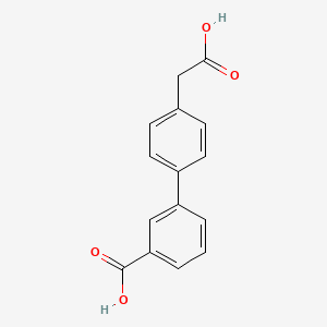 molecular formula C15H12O4 B1612077 3-[4-(Carboxymethyl)phenyl]benzoic acid CAS No. 868394-58-5