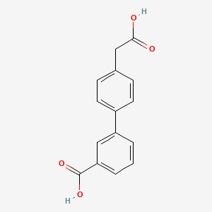 molecular formula C15H12O4 B1612077 4'-(Carboxymethyl)-[1,1'-biphenyl]-3-carboxylic acid CAS No. 868394-58-5