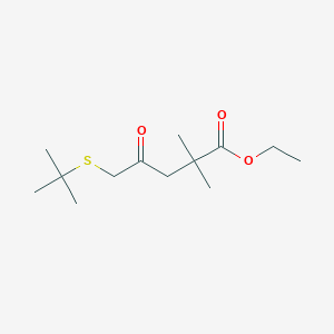 molecular formula C13H24O3S B016121 Ethyl 5-(tert-butylthio)-2,2-dimethyl-4-oxopentanoate CAS No. 136558-13-9