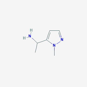 molecular formula C6H11N3 B1612123 1-(1-甲基-1H-吡唑-5-基)乙-1-胺 CAS No. 911788-37-9
