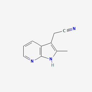 molecular formula C10H9N3 B1612126 2-(2-Methyl-1H-pyrrolo[2,3-b]pyridin-3-yl)acetonitrile CAS No. 4414-86-2