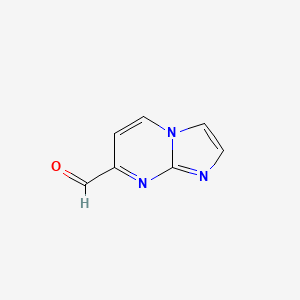 molecular formula C7H5N3O B1612128 Imidazo[1,2-A]pyrimidine-7-carbaldehyde CAS No. 375857-80-0