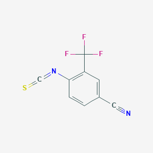 molecular formula C9H3F3N2S B1612132 4-Cyano-2-(trifluoromethyl)phenylisothiocyanate CAS No. 285125-02-2