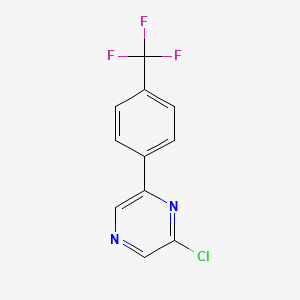 molecular formula C11H6ClF3N2 B1612134 2-Chloro-6-(4-(trifluoromethyl)phenyl)pyrazine CAS No. 637352-84-2