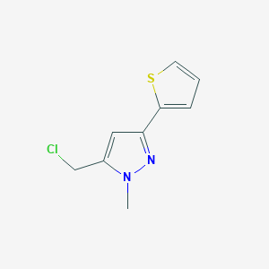 molecular formula C9H9ClN2S B1612137 5-(氯甲基)-1-甲基-3-噻吩-2-基-1H-吡唑 CAS No. 876316-96-0