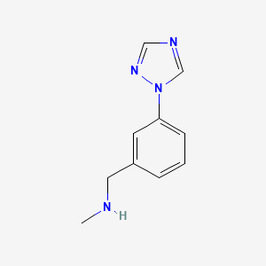 molecular formula C10H12N4 B1612138 N-Methyl-N-[3-(1H-1,2,4-triazol-1-yl)benzyl]amine CAS No. 879896-43-2