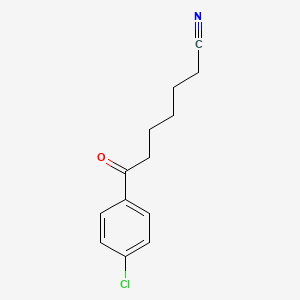 molecular formula C13H14ClNO B1612165 7-(4-Chlorophenyl)-7-oxoheptanenitrile CAS No. 61719-33-3
