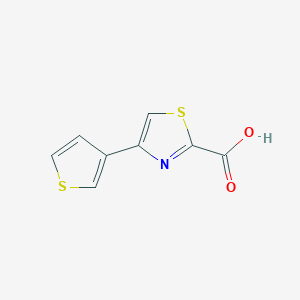 molecular formula C8H5NO2S2 B1612174 4-(Thiophen-3-YL)-1,3-thiazole-2-carboxylic acid CAS No. 847956-15-4
