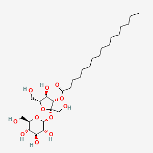 molecular formula C28H52O12 B1612177 alpha-D-Glucopyranoside, beta-D-fructofuranosyl, hexadecanoate CAS No. 39300-95-3