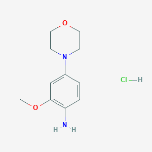 molecular formula C11H17ClN2O2 B1612178 2-Methoxy-4-(4-morpholinyl)aniline hydrochloride CAS No. 6950-91-0