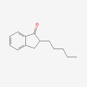 molecular formula C14H18O B1612180 2-Pentyl-2,3-dihydro-1H-inden-1-one CAS No. 98190-98-8