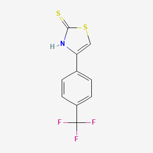 molecular formula C10H6F3NS2 B1612183 4-[4-(Trifluoromethyl)phenyl]thiazole-2-thiol CAS No. 936850-88-3