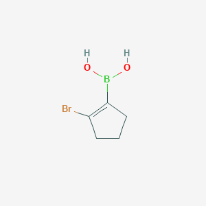 molecular formula C5H8BBrO2 B1612206 (2-Bromocyclopent-1-en-1-yl)boronic acid CAS No. 612833-43-9