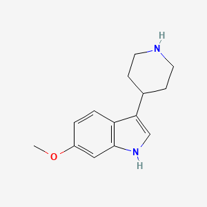 molecular formula C14H18N2O B1612214 6-Methoxy-3-(piperidin-4-yl)-1H-indole CAS No. 52157-78-5