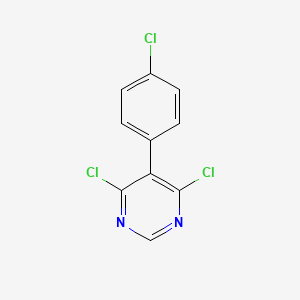 molecular formula C10H5Cl3N2 B1612228 4,6-Dichloro-5-(4-chlorophenyl)pyrimidine CAS No. 3974-18-3