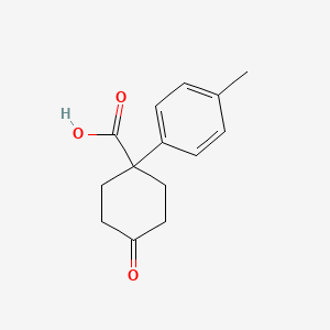 molecular formula C14H16O3 B1612238 4-Oxo-1-(P-tolyl)cyclohexanecarboxylic acid CAS No. 887978-52-1