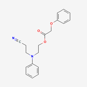 molecular formula C19H20N2O3 B1612246 2-[(2-Cyanoethyl)phenylamino]ethyl phenoxyacetate CAS No. 82206-29-9