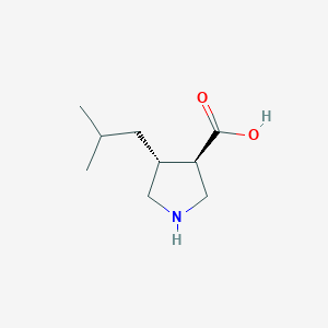 molecular formula C9H17NO2 B1612249 (3R,4R)-4-Isobutylpyrrolidine-3-carboxylic acid CAS No. 261896-39-3