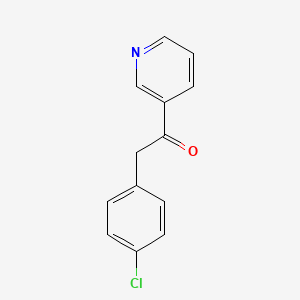 molecular formula C13H10ClNO B1612256 2-(4-Chlorophenyl)-1-(3-pyridinyl)-ethanone CAS No. 31251-54-4