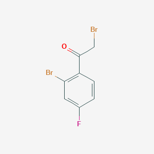 molecular formula C8H5Br2FO B1612257 2-Bromo-1-(2-bromo-4-fluorophenyl)ethanone CAS No. 594810-90-9