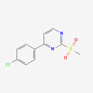 molecular formula C11H9ClN2O2S B1612259 4-(4-Chlorophenyl)-2-(methylsulfonyl)pyrimidine CAS No. 434941-56-7
