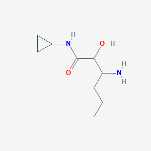 molecular formula C9H18N2O2 B1612275 3-Amino-N-cyclopropyl-2-hydroxyhexanamide CAS No. 402958-32-1