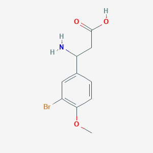molecular formula C10H12BrNO3 B1612279 3-Amino-3-(3-bromo-4-methoxyphenyl)propanoic acid CAS No. 34840-91-0