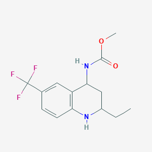 molecular formula C14H17F3N2O2 B1612281 Methyl [2-ethyl-6-(trifluoromethyl)-1,2,3,4-tetrahydroquinolin-4-YL]carbamate CAS No. 474645-93-7