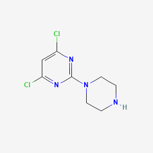 molecular formula C8H10Cl2N4 B1612285 4,6-Dichloro-2-(piperazin-1-YL)pyrimidine CAS No. 1017781-91-7
