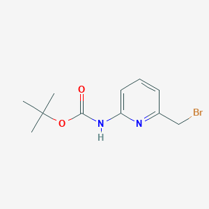 molecular formula C11H15BrN2O2 B1612290 Tert-butyl 6-(bromomethyl)pyridin-2-ylcarbamate CAS No. 400781-16-0