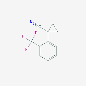 molecular formula C11H8F3N B1612292 1-(2-(Trifluoromethyl)phenyl)cyclopropanecarbonitrile CAS No. 124276-63-7