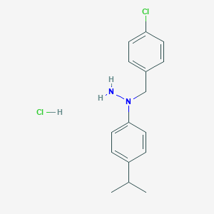 molecular formula C16H20Cl2N2 B016123 1-(4-Chlorobenzyl)-1-[4-(isopropyl)phenyl]hydrazine, Hydrochloride CAS No. 113243-68-8