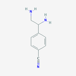 molecular formula C9H11N3 B161230 4-(1,2-Diaminoethyl)benzonitrile CAS No. 132261-27-9