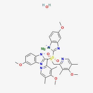 molecular formula C34H38MgN6O7S2 B1612310 (S)-Omeprazole magnesium;(-)-Omeprazole magnesium CAS No. 668985-31-7