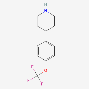 molecular formula C12H14F3NO B1612311 4-(4-(Trifluoromethoxy)phenyl)piperidine CAS No. 180160-91-2