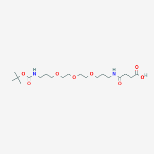 molecular formula C19H36N2O8 B1612321 N-Boc-N'-琥珀酰基-4,7,10-三氧杂-1,13-十三烷二胺 CAS No. 250612-31-8